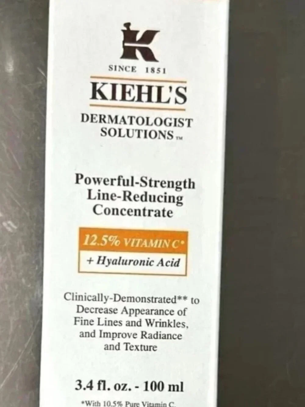 Kiehl's Powerful-Strength Line-Reducing Concentrate 12.5% Vitamin C 3.4 oz New S